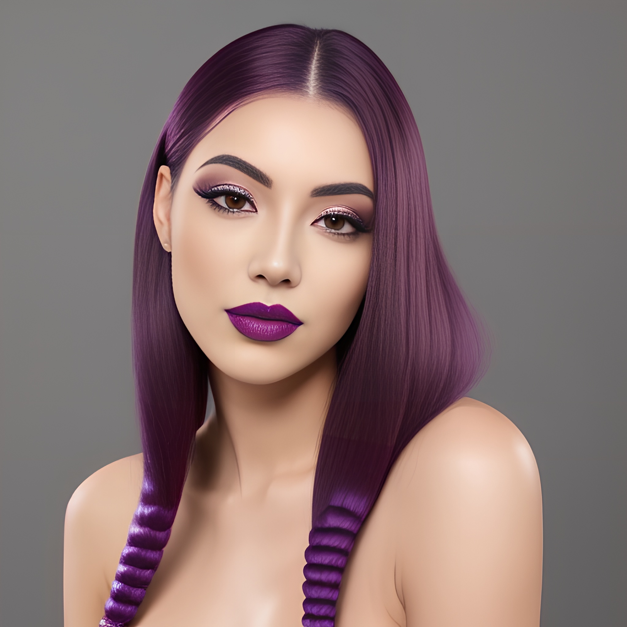 lipstick purple hair nilotic bab