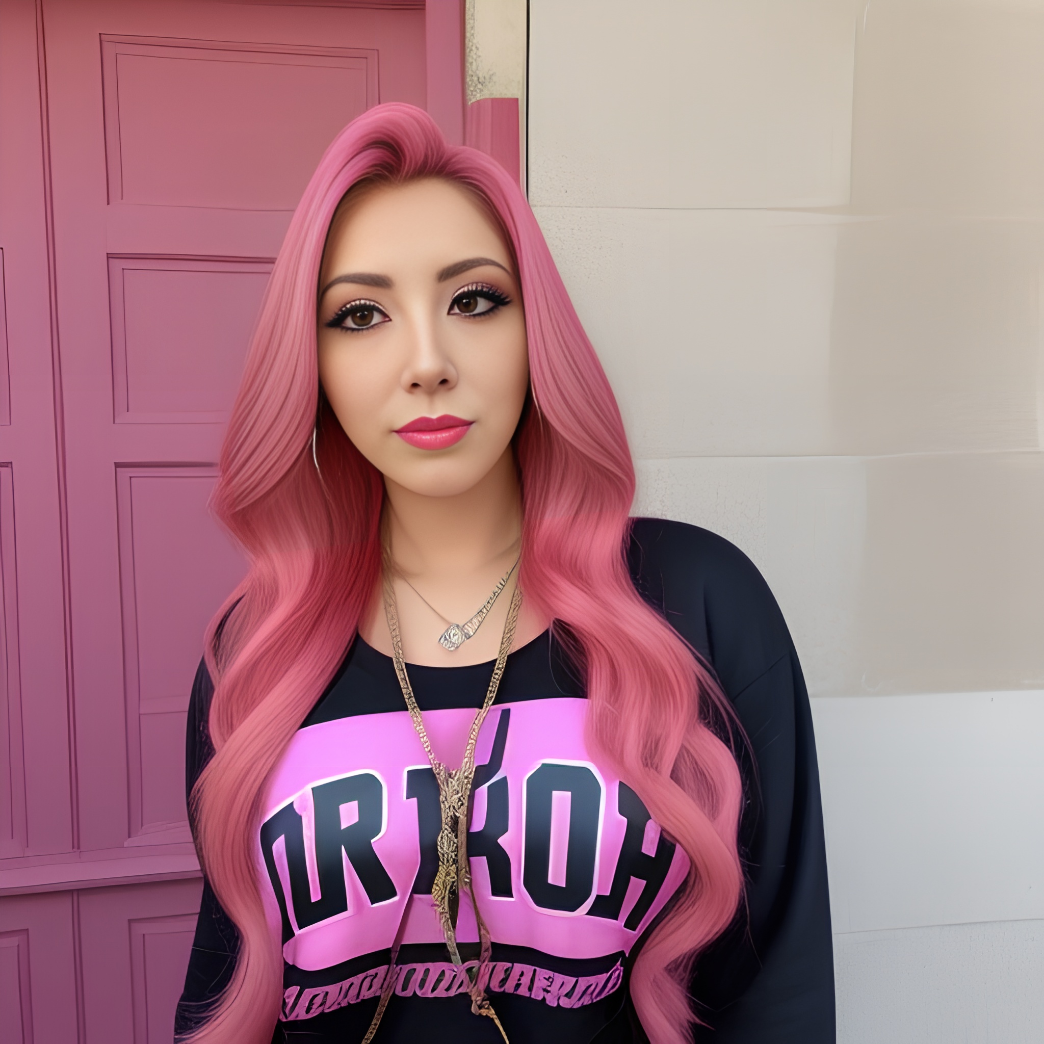pink hair italian sexy woma